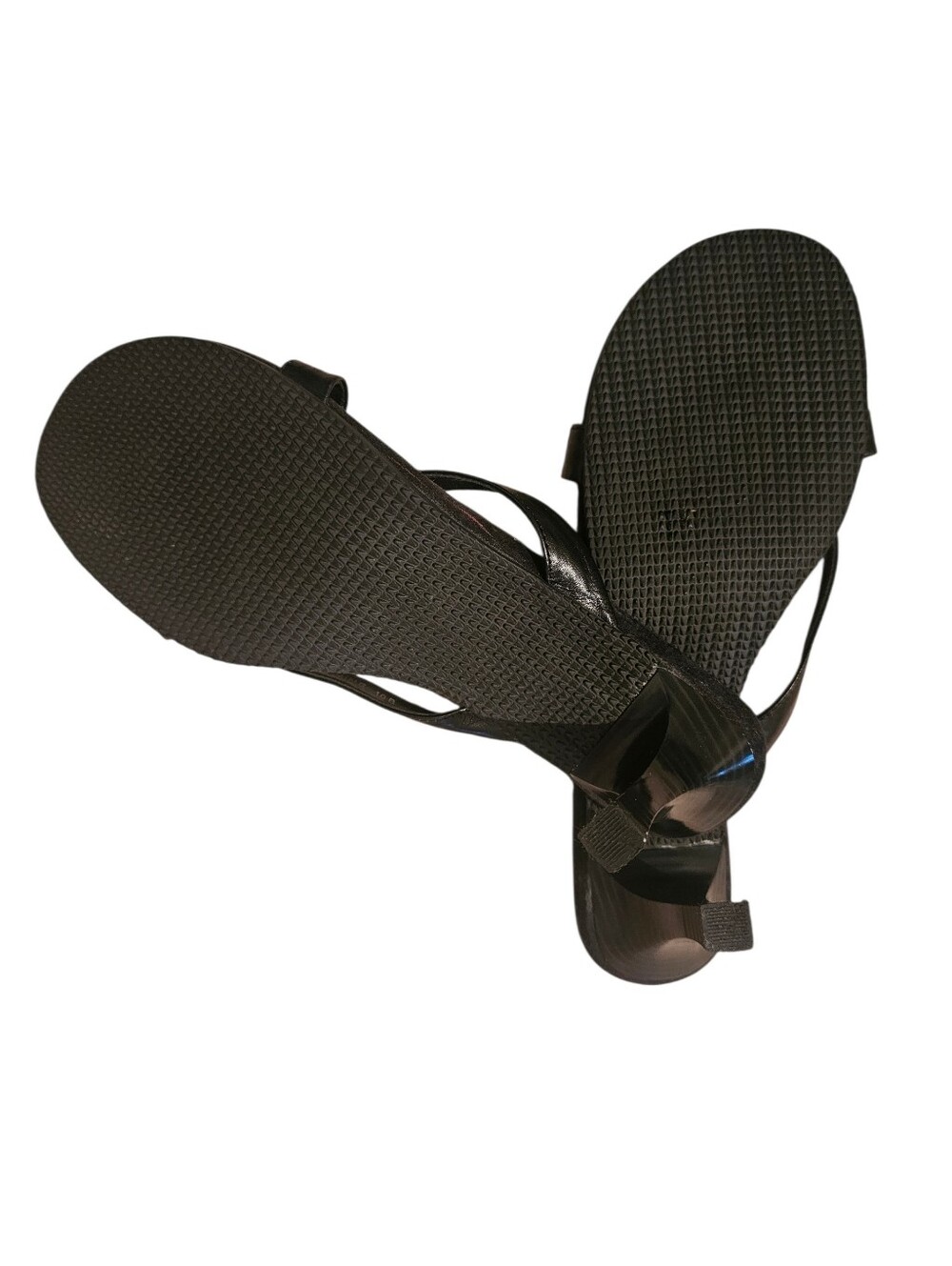 Candie's Black Leather Heeled Strappy Knot Sandals for Women. Size 10. - Picture 4 of 6